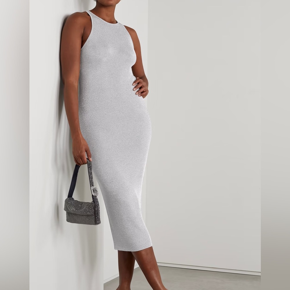 ALC Ashley Metallic Knitted Dress